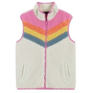 Andy & Evan Kids Multicolor Colorblock Sherpa Vest Size 10